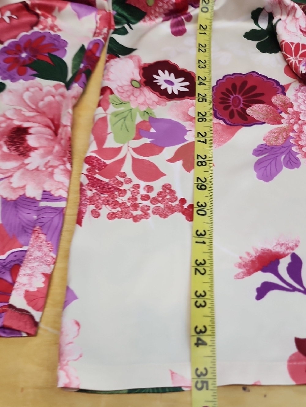 Natori Floral Satin Pajama Set 2 Piece Sleepwear Pink White XS - Picture 11 of 13